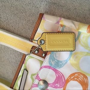 Rainbow Scribble Coach Bag